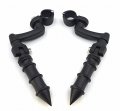 Hk Group Motorcycle Black Adjustable Peg Mounting Kit Bamboo Style Footrest For V-star Roadstar Suzuki Boulevard Equipped With