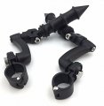 Hk Group Motorcycle Black Adjustable Peg Mounting Kit Bamboo Style Footrest For V-star Roadstar Suzuki Boulevard Equipped With