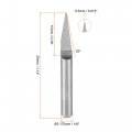 Uxcell Wood Engraving Bit Solid Carbide 3 175mm 1 8 Shank 20 Degree 0 3mm Tip Cnc Router Tool For Acrylic Pvc Mdf Pcb Carving