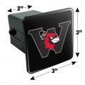 Wesleyan University Secondary Logo Tow Trailer Hitch Cover Plug Insert 2