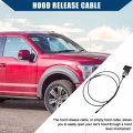 Hihaha Hood Release Cable Ford Ranger 1998-2011 For Explorer Sport 2001-2003 Control Durable Plastic 1 Pcs Black
