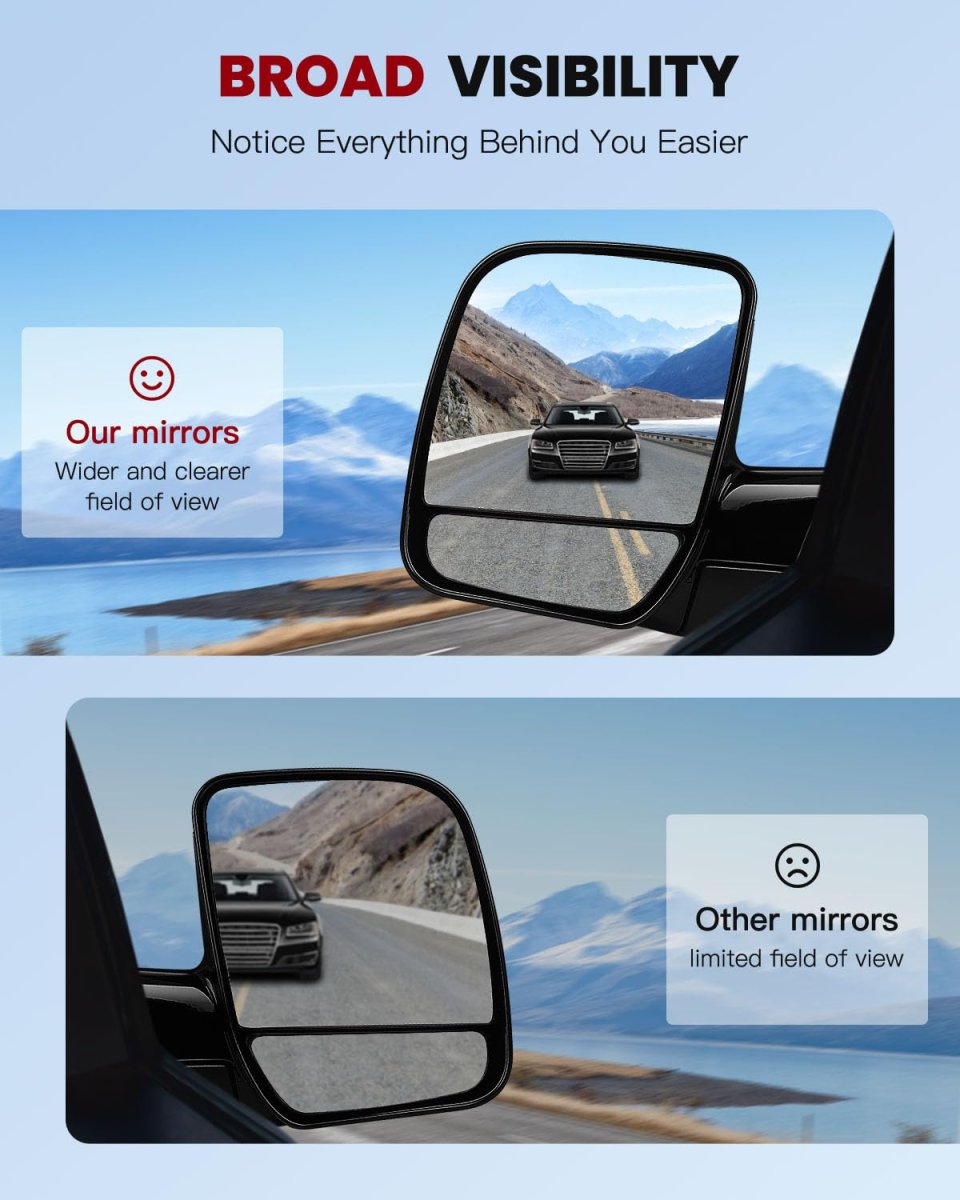 Right Side View Mirror For 2002 2008 Ford E150 E250 E350 E450 E550 Van Manual Fold Non Heated With Puddle Light Adjustment