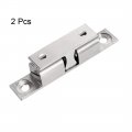 Uxcell 2pcs Cabinet Door Closet Brass Double Ball Catch Tension Latch 60mm Length Silver Tone
