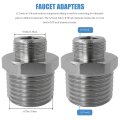 2 Pack Heavy-duty Nickel Plated Brass Adapter 1 To 3 8 Male Compression Fitting Leak-proof Compatible For Rv Kitchen Includes