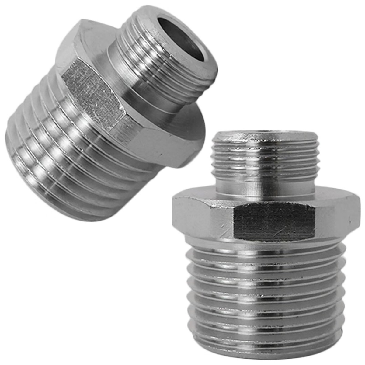 2 Pack Heavy-duty Nickel Plated Brass Adapter 1 To 3 8 Male Compression Fitting Leak-proof Compatible For Rv Kitchen Includes