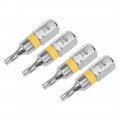 Uxcell 4pcs 25mm Long 1 4 Hex Shank T9 Security Torx High Quantity Screwdriver Bits S2 Alloy Steel