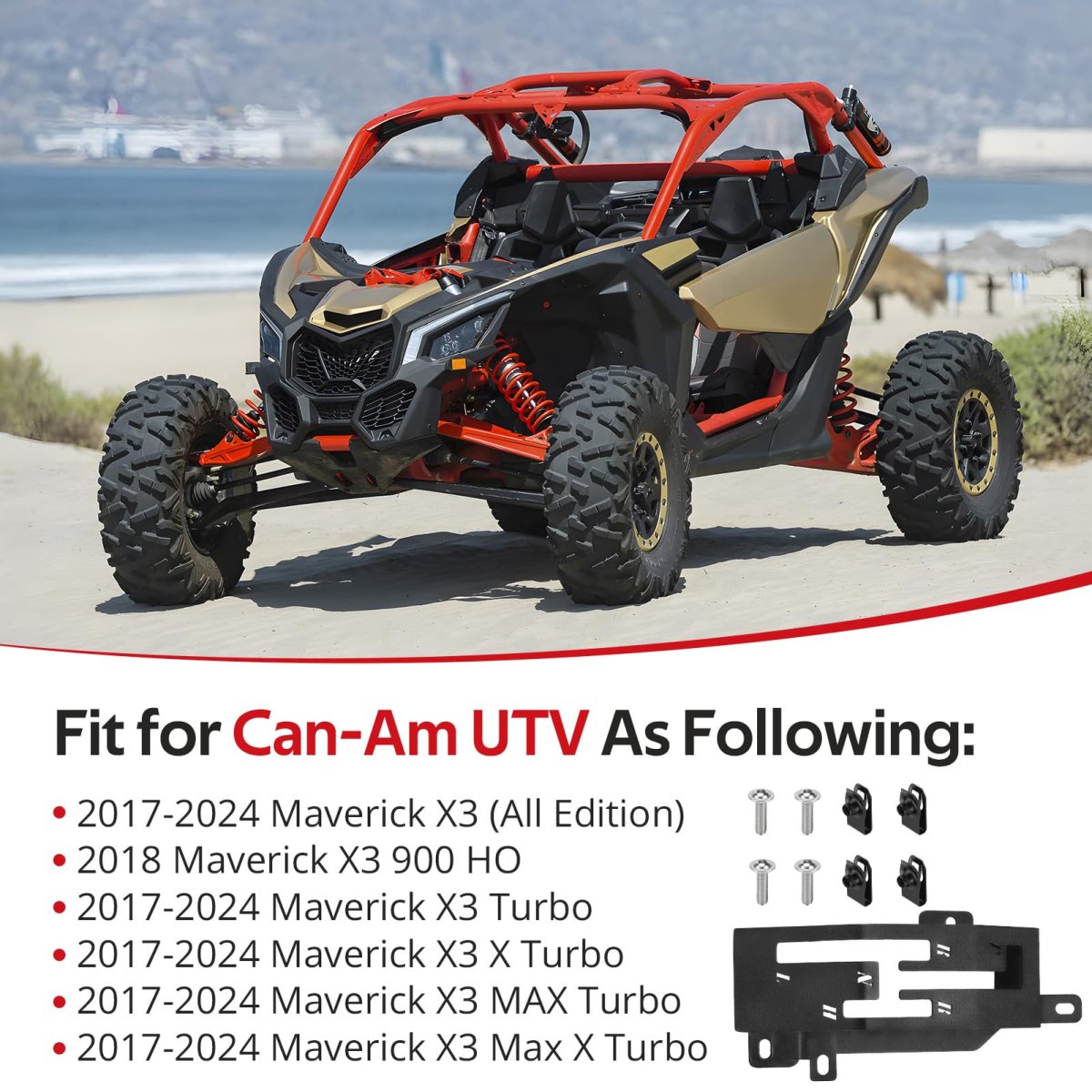 Quick Shifter Gate With Hardware Kit For Can-am Maverick X3 2017-20243 X Turbo Max Ick Shifter Gate With Hardware Kit For