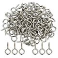 Small Screw Eye Hooks 100 Pieces 1 In Zinc Plated Self Tappings With 0 5 Eye Diameter For Wood Hanging Decor And Arts Crafts 