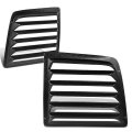 Dna Motoring Winl-004 Pair Glossy Finish Rear Window Scoop Louvers Sun Shade Cover Black 