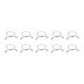 Uxcell Fuel Line Hose Clips 10pcs 23mm Id Fit 24 5-25mm Od 304 Stainless Steel Water Pipe Air Tubing Spring Clamps For