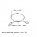 Uxcell Fuel Line Hose Clips 10pcs 23mm Id Fit 24 5-25mm Od 304 Stainless Steel Water Pipe Air Tubing Spring Clamps For