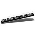 Chrome Finish Metal Emblem Supercharged Badge Black Letter