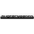 Chrome Finish Metal Emblem Supercharged Badge Black Letter