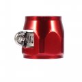 X Autohaux 4pcs An10 Hex Red Car Hose Finisher Flexible Rubber Pipe Clamp With Screw Band Adapter Fitting For Oil Fuel Water