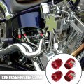 X Autohaux 4pcs An10 Hex Red Car Hose Finisher Flexible Rubber Pipe Clamp With Screw Band Adapter Fitting For Oil Fuel Water