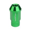 M12 X 1 25 Open End Wheel Lug Nuts With Deep Drive Extension 20-piece Aluminum Alloy Green