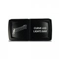 Ch4x4 Rocker Switch V2 Curve Led Light Bar Symbol Horizontal Green