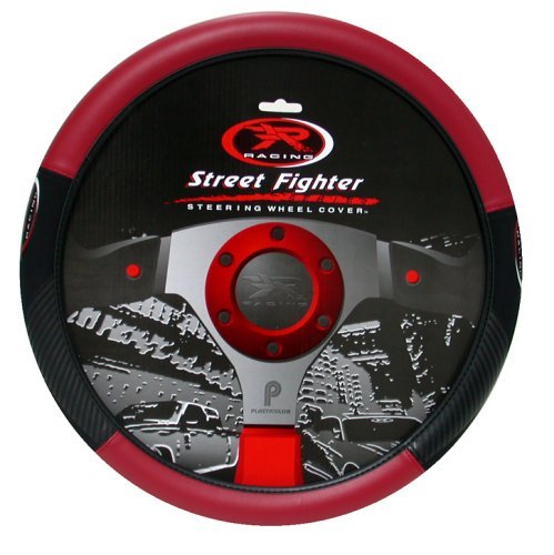 Plasticolor Red R Racing Street Fighter Steering Wheel Cover