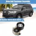 X Autohaux Drive Belt Tensioner Assembly For Toyota Tundra Sequoia Land Cruiser 89378 16620-0s010 Metal Black Silver Tone
