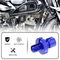 4 Pcs M10 Brake Clutch Cable Line Adjuster Screw Adjusting Bolt With Slotted For Motorcycle Bike Scooter Aluminum Alloy Blue