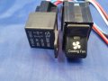 Fits Jeepa Tj Rocker Switch- Cooling Fan Logo With 40 Amp Relay Included