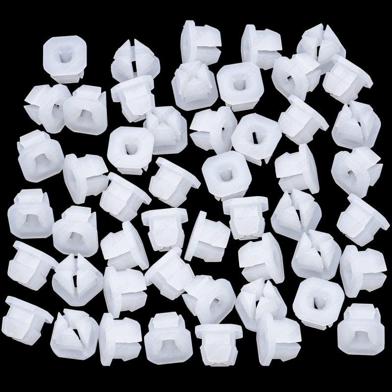 50pcs Nylon Headlight Bezel And Grill Screw Nuts For 8 Or 10 Size Fits 5 16 In Square Hole Replaces Gm Chevy Buick Cadillac Gmc