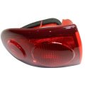 Chevy Cavalier Tail Light Assembly 2003 2004 2005 Driver Side Outer Halogen Red Lens Fits Gm2800160 And 15142168 
