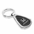 Ipick Image Compatible With Honda Pilot Real Black Carbon Fiber Chrome Metal Teardrop Key Chain