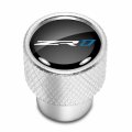 Ipick Image For Chevrolet Corvette C7 Zr1 Black On Shining Silver Aluminum Tire Valve Stem Caps