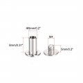 Uxcell Screw Post Fit For 3 16 5mm Hole Dia Female 4x8mm Belt Buckle Binding Bolts Leather Fastener Carbon Steel 25 Sets