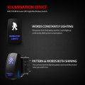 Mictuning Acssb Laser On-off Rocker Switch With Jumper Wire 5 Pin 20 Amp 12v Led Lights Sasquatch Light Blue