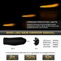 Vipmotoz Led Strip Side Mirror Light Turn Signal Indicator Lamp Replacement For 2014-2022 Toyota 4runner 2013-2018 Rav4 Black