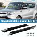 X Autohaux Pair Windshield A-pillar Trim Panel For Kia Soul 2010-2013 Driver And Passenger Outer Side Replaces 861802k500