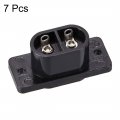 Uxcell C8 Panel Mount Plug Adapter Ac 250v 5a 2 Pins Iec Inlet Module Power Connector Socket Straight 7pcs