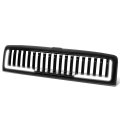 Vertical Style Glossy Front Bumper Hood Grille Grill W Led Drl For Dodge Ram 1500 2500 3500 94-02 