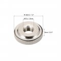 Uxcell Round Knurled Thumb Nuts Conector Lock Adjusting M10 Female Threaded Thin Type Nickel Plated Pack Of 10