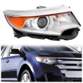 Right Projector Headlight With Bulb For 2011 2014d Edge Passenger Side Front Lamp Clear Lens Chrome Housing Replacement For 