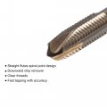 Uxcell Spiral Point Threading Tap M6 X 1 Metric Cobalt Hss High Speed Steel Titanium Plated Machine Straight Flute Thread H2