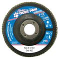 Tiger Paw Xhd Abrasive Flap Disc 40 Grit 4 5 In Diameter 7 8 Arbor Type 27 Flat Style Zirconia Alumina 12000 Rpm Pack Of 10 