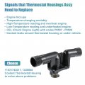 X Autohaux Engine Coolant Thermostat Housing Assembly For Bmw 318i 1996-1999 11531743017 Plastic Metal Black