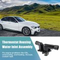 X Autohaux Engine Coolant Thermostat Housing Assembly For Bmw 318i 1996-1999 11531743017 Plastic Metal Black