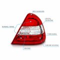 Amerilite Red Clear Replacement Brake Taillights Set For Mercedes Benz C Class W202 Passenger And Driver Side