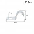 Uxcell 35 64 Emt One Hole Strap Pipe Zinc-plated Steel Reinforced Rib For Fixing On Various Surfaces 50pcs