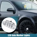 X Autohaux Pair Led Side Marker Turn Signal Lights Assembly White For Vw Mk4 Golf Jetta Gti R32 Passat B5 Red Front Lamp