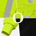 Tccfcct Construction Shirts For Men Class 3 Long Sleeve Work Hi Vis Reflective Safety Surveyors Drivers Dirt-resistant With 
