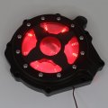 Httmt- Black Engine Stator Cover Clear Red Led For 04-07 Cbr1000rr 04-14 Cb 1000rr P N Mt050a-bk Red 