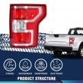 Rear Tail Lamp Light For Ford F150 2018 2019 2020 Passenger Side Right Red Lens Chrome Housing Jl3z13404h Fo2801265
