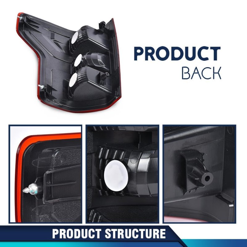 Rear Tail Lamp Light For Ford F150 2018 2019 2020 Passenger Side Right Red Lens Chrome Housing Jl3z13404h Fo2801265