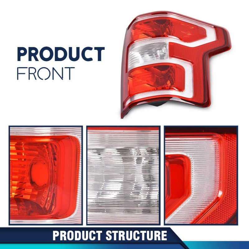 Rear Tail Lamp Light For Ford F150 2018 2019 2020 Passenger Side Right Red Lens Chrome Housing Jl3z13404h Fo2801265