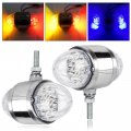 2pcs 17 Led Double Face Dual Revolution Amber Red Turn Signal And Marker To Blue Auxiliary Watermelon Lights Clear Lens With
